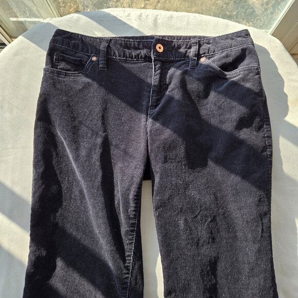 Lands End Fit 2 Corduroy Pants Sz 10P Black - Picture 1 of 6
